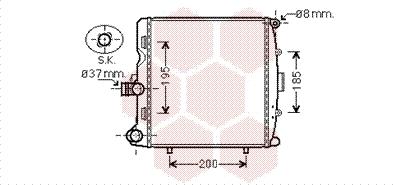 Van Wezel 74002055 - Радиатор, охлаждение двигателя autosila-amz.com