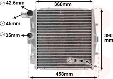 Van Wezel 74012704 - Радиатор, охлаждение двигателя autosila-amz.com