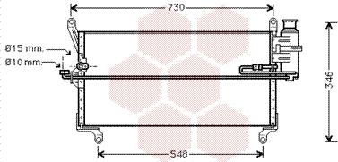 Van Wezel 73005069 - Конденсатор кондиционера autosila-amz.com