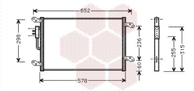 Van Wezel 73005080 - Конденсатор кондиционера autosila-amz.com