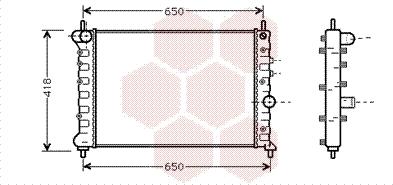 Van Wezel 73002078 - Радиатор, охлаждение двигателя autosila-amz.com