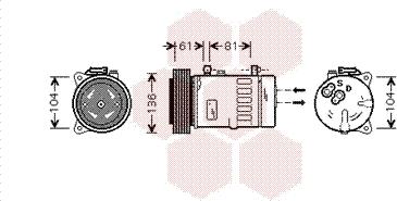 Van Wezel 7300K005 - Компрессор кондиционера autosila-amz.com