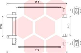 Van Wezel 77005053 - Конденсатор кондиционера autosila-amz.com