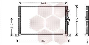 Van Wezel 77005032 - Конденсатор кондиционера autosila-amz.com