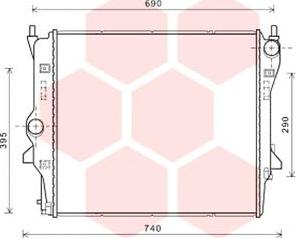 Van Wezel 77002054 - Радиатор, охлаждение двигателя autosila-amz.com