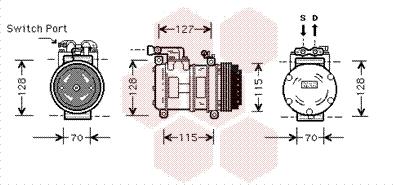 Van Wezel 7700K031 - Компрессор кондиционера autosila-amz.com