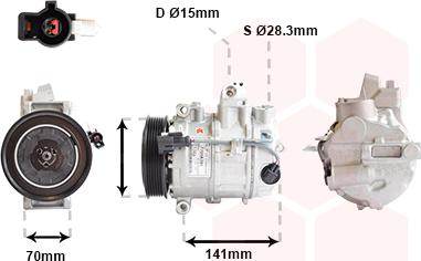 Van Wezel 7701K701 - Компрессор кондиционера autosila-amz.com