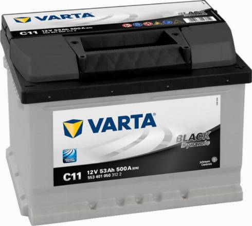 Varta 553401050 - Автозапчасть/Аккумуляторная батарея Black Dynamic (12V 53Ah 500A B13) autosila-amz.com