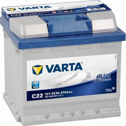 Varta 552400047 - Аккумулятор Varta 552400047 Blue Dynamic 52 Аxч плюс справа (C22) Германия 1/1 шт. autosila-amz.com