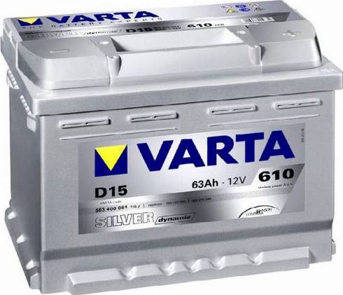 Varta 563400061 - аккумуляторная батарея! SILVER DYNAMIC 19.5/17.9 евро 63Ah 610A 242/175/190\ autosila-amz.com