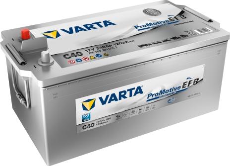 Varta 740500120E652 - Аккумуляторная батарея EFB 240Аh 1200А 200...240Аh 800...1500А (+) слева Daf, Iveco, Man, MB, Renaul autosila-amz.com