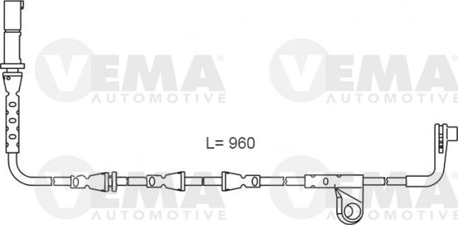 VEMA 117491 - Сигнализатор, износ тормозных колодок autosila-amz.com