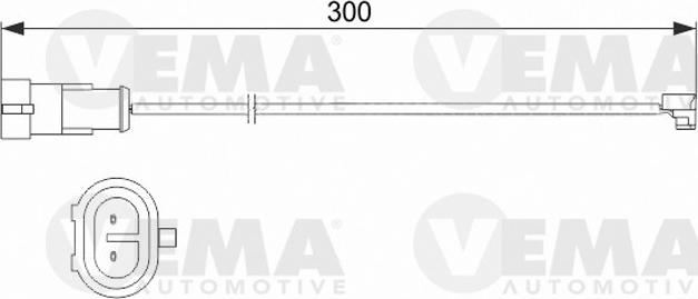 VEMA 117487 - Сигнализатор, износ тормозных колодок autosila-amz.com