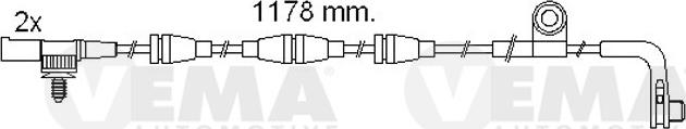 VEMA 117470 - Сигнализатор, износ тормозных колодок autosila-amz.com