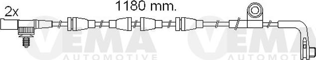 VEMA 117471 - Сигнализатор, износ тормозных колодок autosila-amz.com