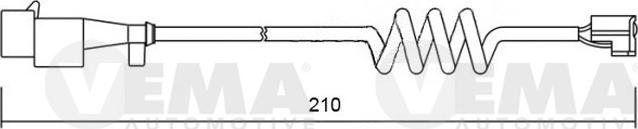 VEMA 117501 - Сигнализатор, износ тормозных колодок autosila-amz.com