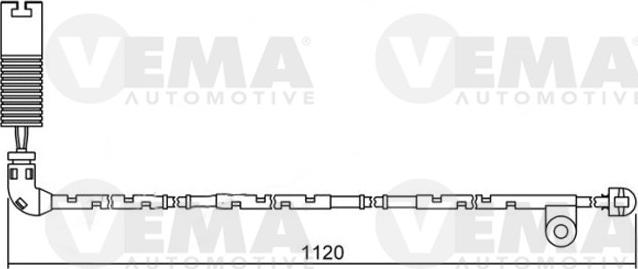 VEMA 117502 - Сигнализатор, износ тормозных колодок autosila-amz.com