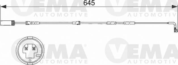 VEMA 117511 - Сигнализатор, износ тормозных колодок autosila-amz.com