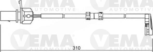 VEMA 117523 - Сигнализатор, износ тормозных колодок autosila-amz.com