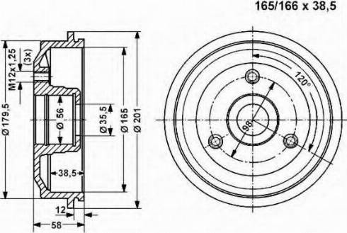 VEMA 801285 - Тормозной барабан autosila-amz.com