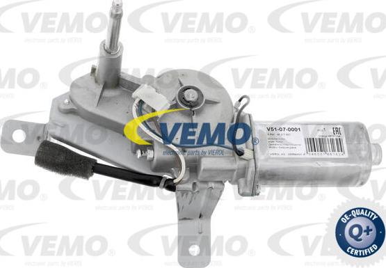 Vemo V51-07-0001 - Двигатель стеклоочистителя autosila-amz.com