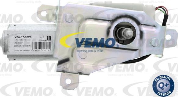 Vemo V24-07-0028 - Двигатель стеклоочистителя autosila-amz.com