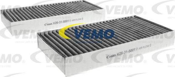 Vemo V26-31-5001 - Фильтр воздуха в салоне autosila-amz.com