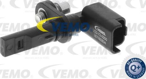 Vemo V22-72-0200 - Датчик ABS, частота вращения колеса autosila-amz.com