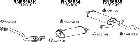 Veneporte 400520 - Система выпуска ОГ autosila-amz.com