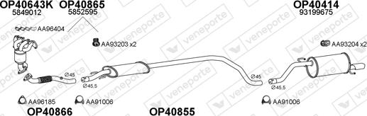 Veneporte 400745 - Система выпуска ОГ autosila-amz.com