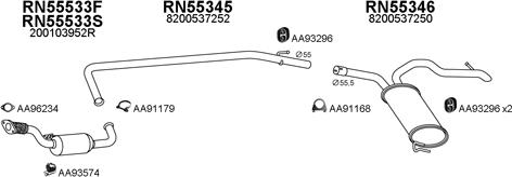 Veneporte 400720 - Система выпуска ОГ autosila-amz.com