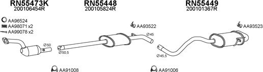 Veneporte 550627 - Система выпуска ОГ autosila-amz.com