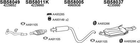 Veneporte 580022 - Система выпуска ОГ autosila-amz.com