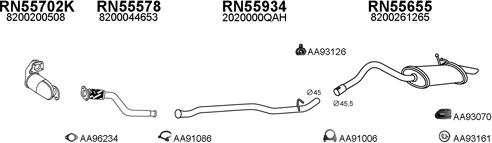 Veneporte 530191 - Система выпуска ОГ autosila-amz.com