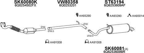 Veneporte 600088 - Система выпуска ОГ autosila-amz.com