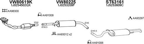 Veneporte 800384 - Система выпуска ОГ autosila-amz.com