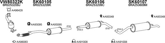 Veneporte 600147 - Система выпуска ОГ autosila-amz.com