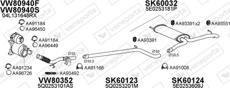 Veneporte 600183 - Система выпуска ОГ autosila-amz.com