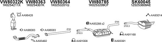 Veneporte 600127 - Система выпуска ОГ autosila-amz.com