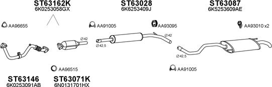 Veneporte 630015 - Система выпуска ОГ autosila-amz.com