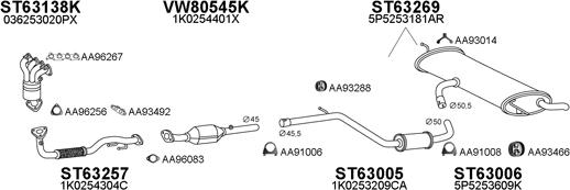 Veneporte 630163 - Система выпуска ОГ autosila-amz.com