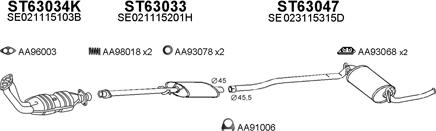 Veneporte 630113 - Система выпуска ОГ autosila-amz.com