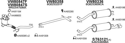 Veneporte 630301 - Система выпуска ОГ autosila-amz.com