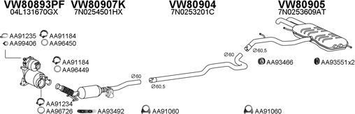 Veneporte 800836 - Система выпуска ОГ autosila-amz.com