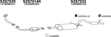 Veneporte 670038 - Система выпуска ОГ autosila-amz.com