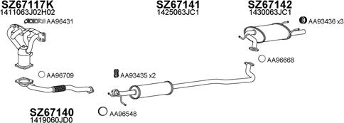 Veneporte 670076 - Система выпуска ОГ autosila-amz.com