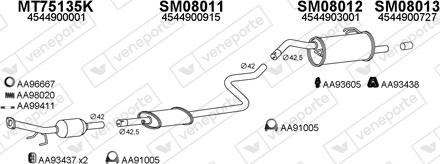 Veneporte 080012 - Система выпуска ОГ autosila-amz.com