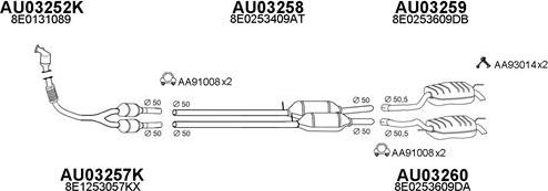 Veneporte 030052 - Система выпуска ОГ autosila-amz.com