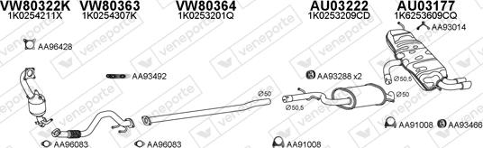 Veneporte 030320 - Система выпуска ОГ autosila-amz.com