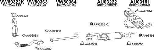 Veneporte 030243 - Система выпуска ОГ autosila-amz.com